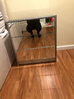DIY Mirrored Nightstand