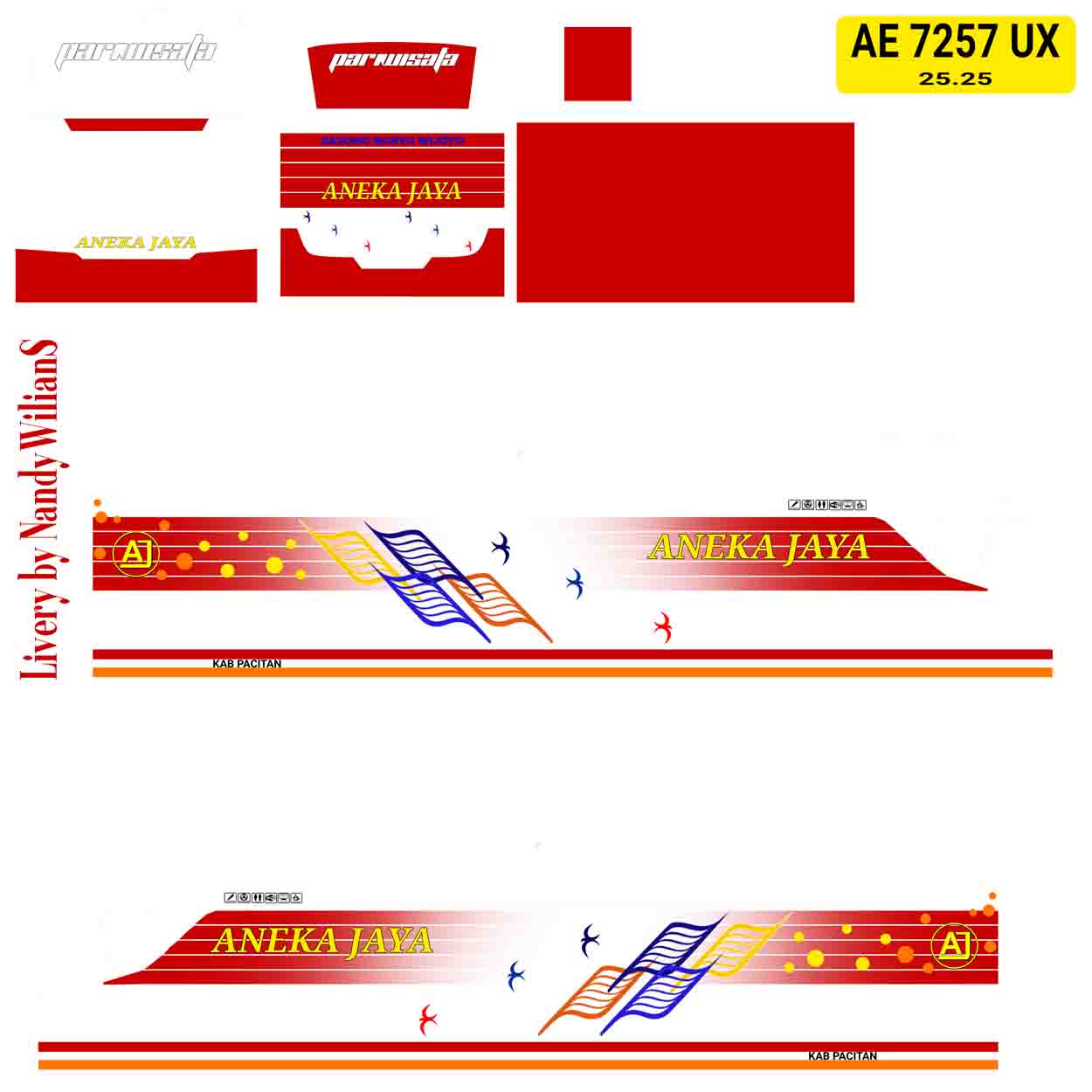 livery bussid aneka jaya srikandi shd