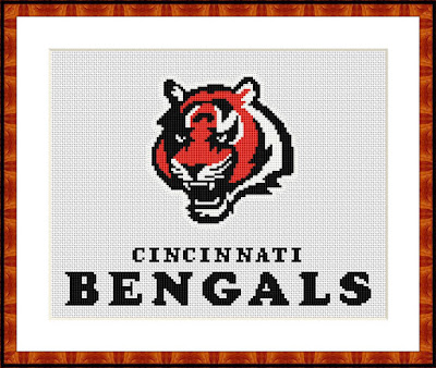 Cincinnati Bengals cross stitch - Tango Stitch