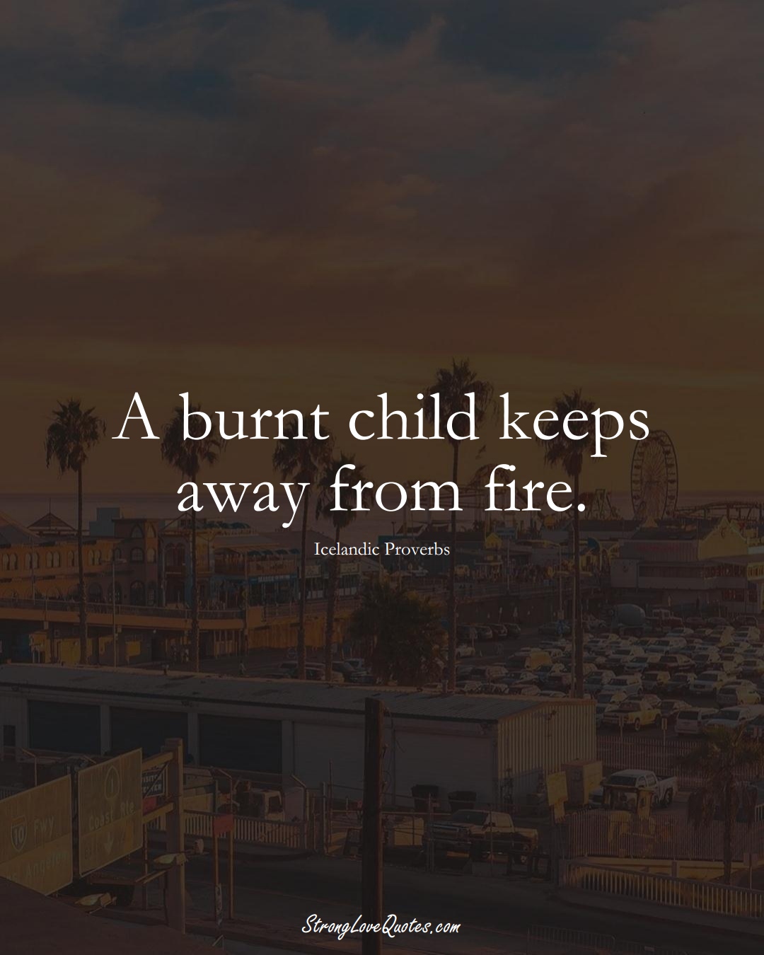 A burnt child keeps away from fire. (Icelandic Sayings);  #EuropeanSayings