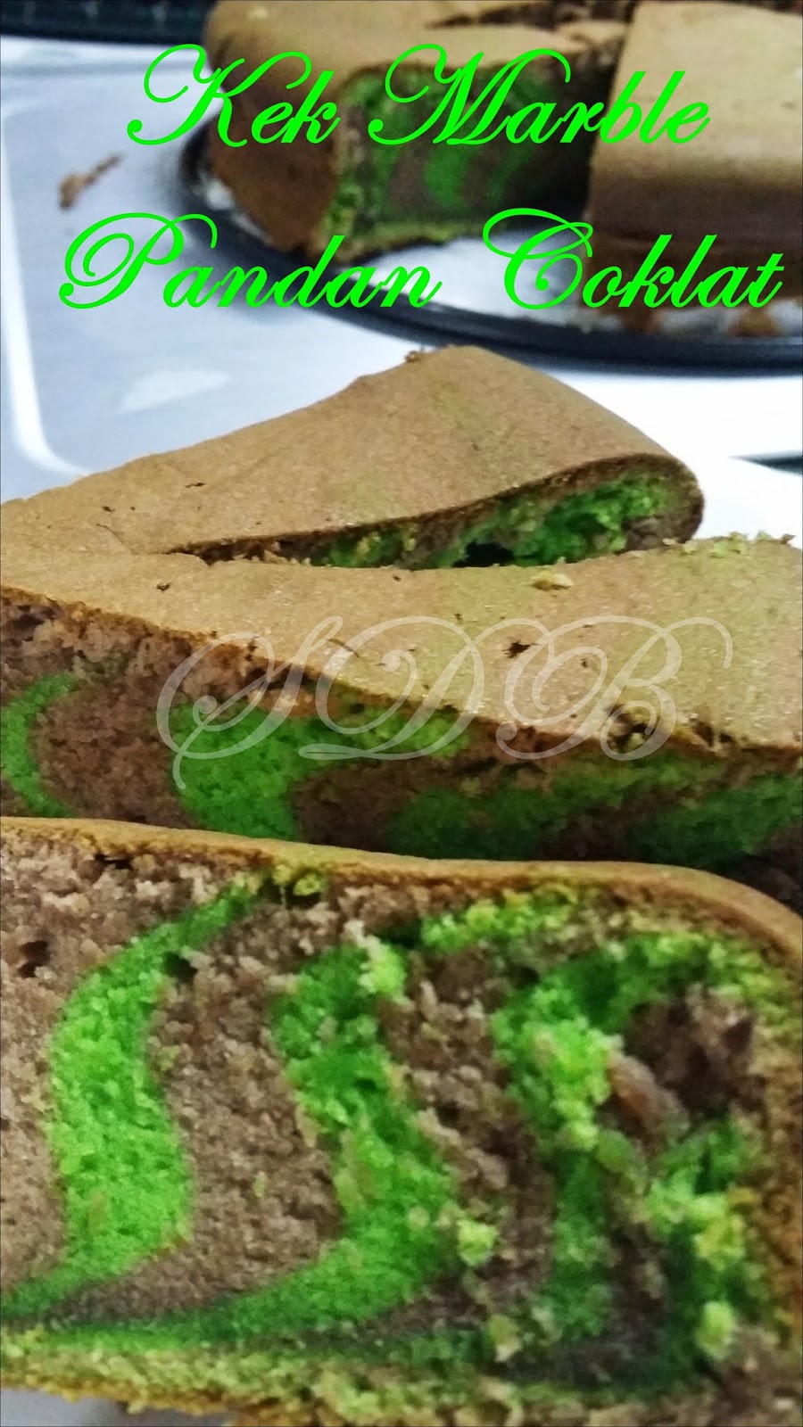 Sajian Dapur Bonda: Kek Marble Pandan Coklat