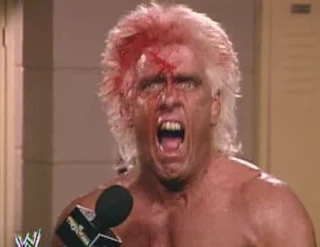 WWF / WWE: WRESTLEMANIA 8 - The Nature Boy Ric Flair after his defeat at the hands of Randy Savage