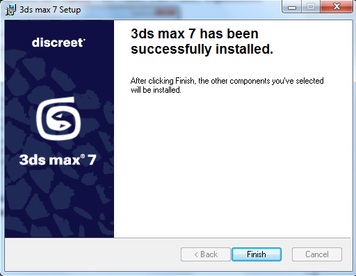 Selesai Instal 3D Studio MAX 7.0