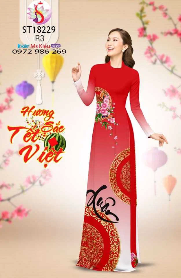 ÁO DÀI ĐẸP 2018 - DESIGN ÁO DÀI HOA ĐÀO XUÂN