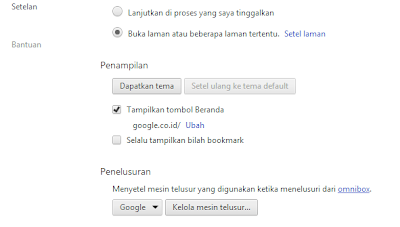 setting google chrome