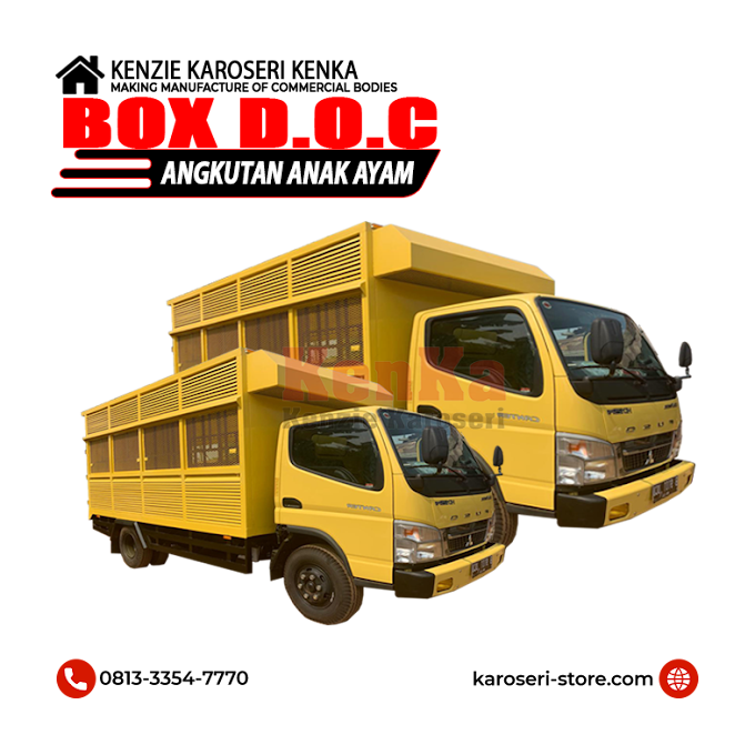 Karoseri Box DOC - Angkutan Anak Ayam Mobil & Truck { All Type }