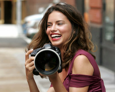 Adriana Lima looking cute at a photoshoot