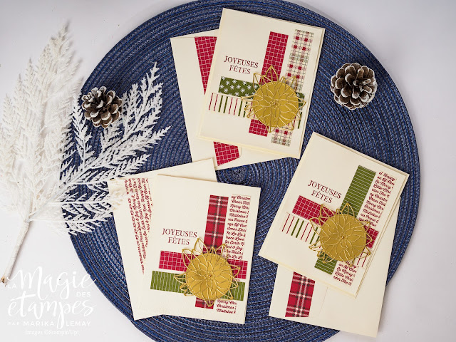 Cartes de Noël Stampin' Up! faites avec le papier design Ferme festive