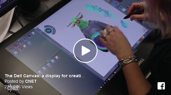 Take your art big-screen with the Dell Canvas 27-inch drawing surface 