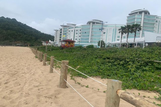 Obras de melhorias na restinga avançam na Praia Brava
