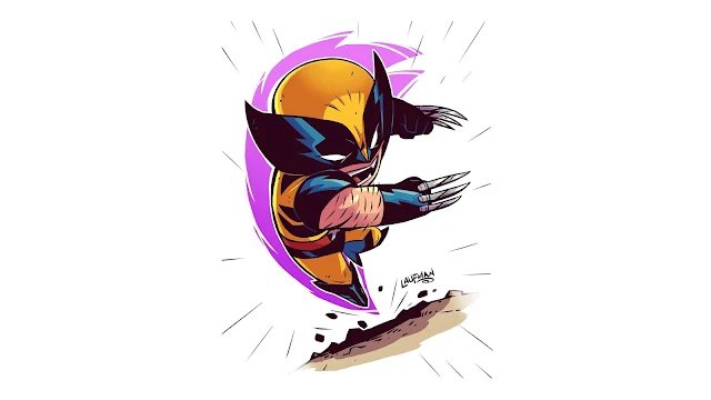 Papel de Parede Minimalismo Wolverine, hd, 4k. 