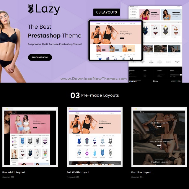 Lingerie Store Prestashop Responsive Theme