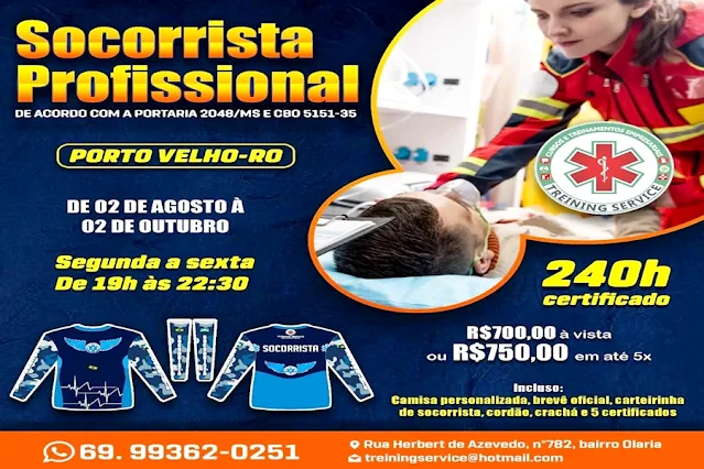 CURSO SOCORRISTA PROFISSIONAL PVH/RO