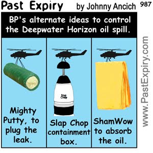[CARTOON] Oil Spill Solutions.  images, pictures, advertising, cartoon, environment, pollution, shopping, 