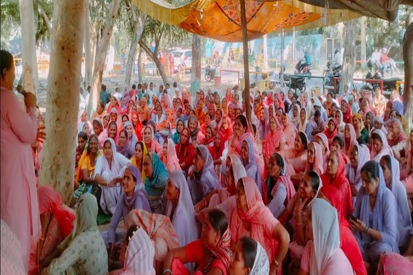 Anganwadi-workers-strike-bhiwani-haryana