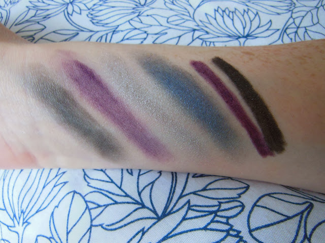 bottom row swatches and eyeliners