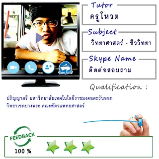 สอนตัวต่อตัวออนไลน์ทาง Skype ต้องการเรียนออนไลน์ที่บ้าน Tutor Ferry Live รับสอนพิเศษออนไลน์