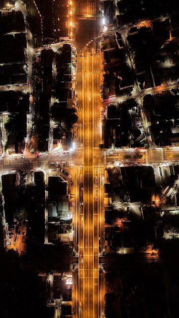 Road, Lights, Night Cty, Buildings