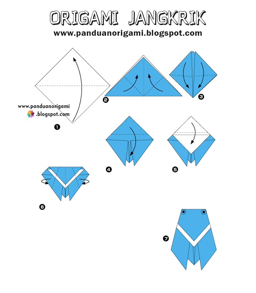 Panduan Membuat Origami Hewan Jangkrik Panduan Belajar 