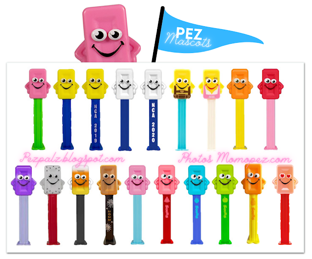 PEZ Palz Full Mascot Pictorial Featuring 17 Designs of all Mascots ever made by PEZ