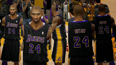 2K14 Lakers Black Alt Jersey - Hollywood Nights