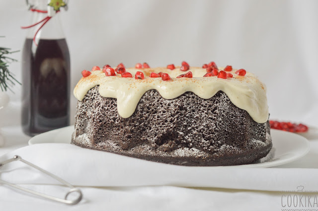 carob cake with ginger, spices and cream cheese gingerbread frosting