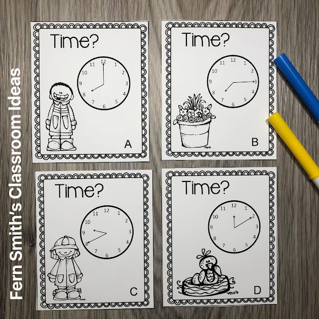 Click Here to Grab These Spring Telling Time to the Nearest Five Minutes Task Cards To Use in Your Classroom Today!