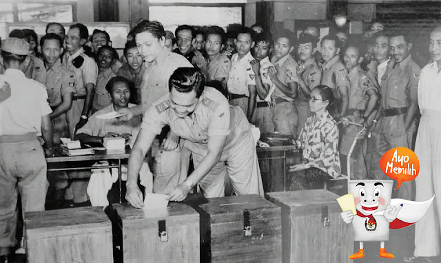 Ilustrasi Pemilihan Umum Tahun 1955