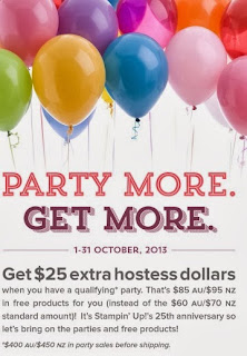 Earn Stampin Up hostess dollars from Zena Kennedy