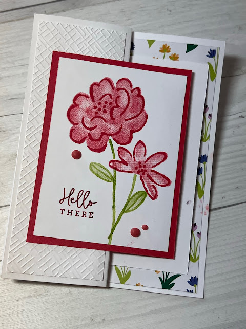 A Double Decker Greeting Card using the Stampin' Up! Darling Details Stamp Set