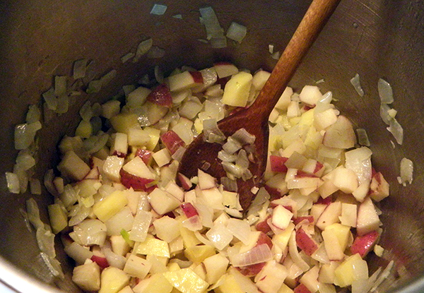 Potatoes and Onions Sauteed in Oil and Butter