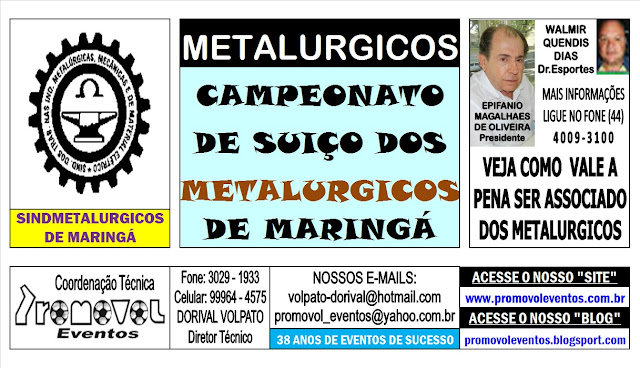 Resultado de imagem para METALURGICOS - CONVITE - CAMPEONATO DE SUIÇO ADULTOMARINGÁ - LOGOS