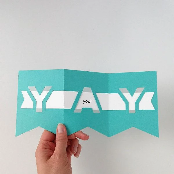 papercut Yay interactive greeting card