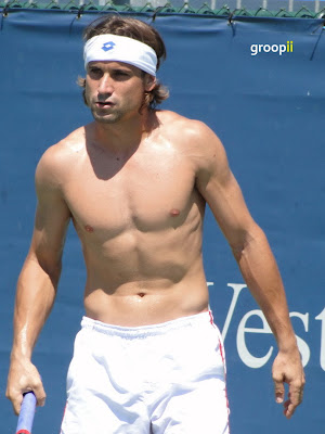 David Ferrer Shirtless at Cincinnati Open 2010