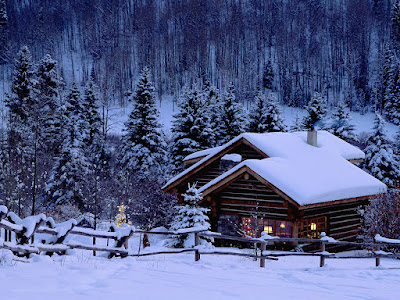 Christmas Cottage Wallpaper