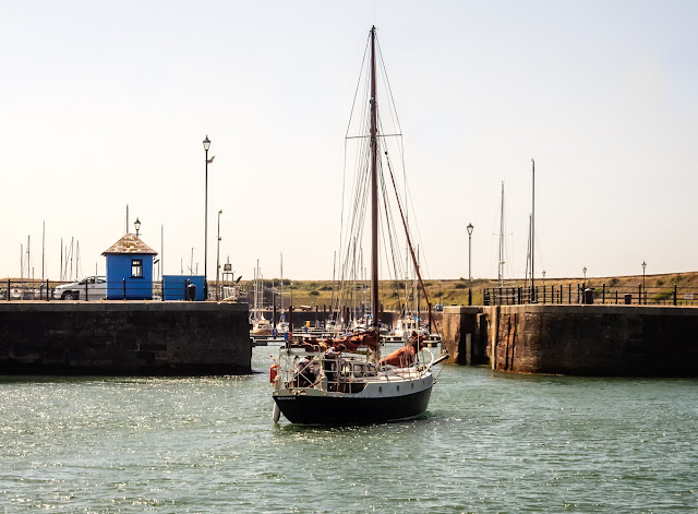 Photo of the yacht we followed into Maryport Marina yesterday