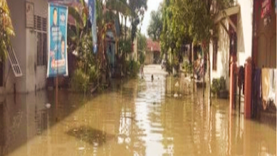 Banjir Kota Solo hari ini Akibat Hujan Deras Hanya 2 Jam Kota Solo dikepung Banjir