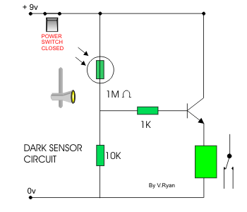 circuit diagram light sensor switch  | basicrobot.blogspot.com