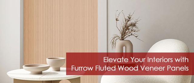 Elevate Your Interiors with Furrow Fluted Wood Veneer Panels