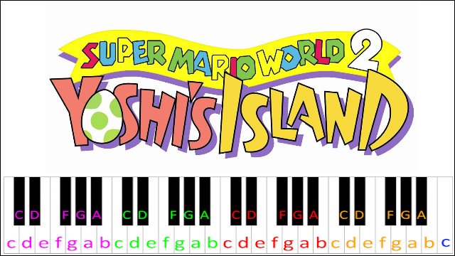 Flower Garden (Yoshi's Island) Piano / Keyboard Easy Letter Notes for Beginners