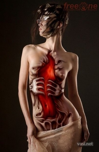 Beautiful Girl Body Painting 