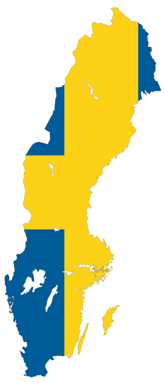 sweden flag map