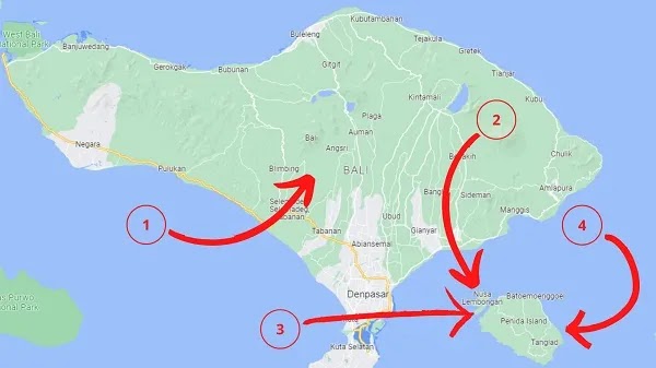 Bali is made up of Four Islands