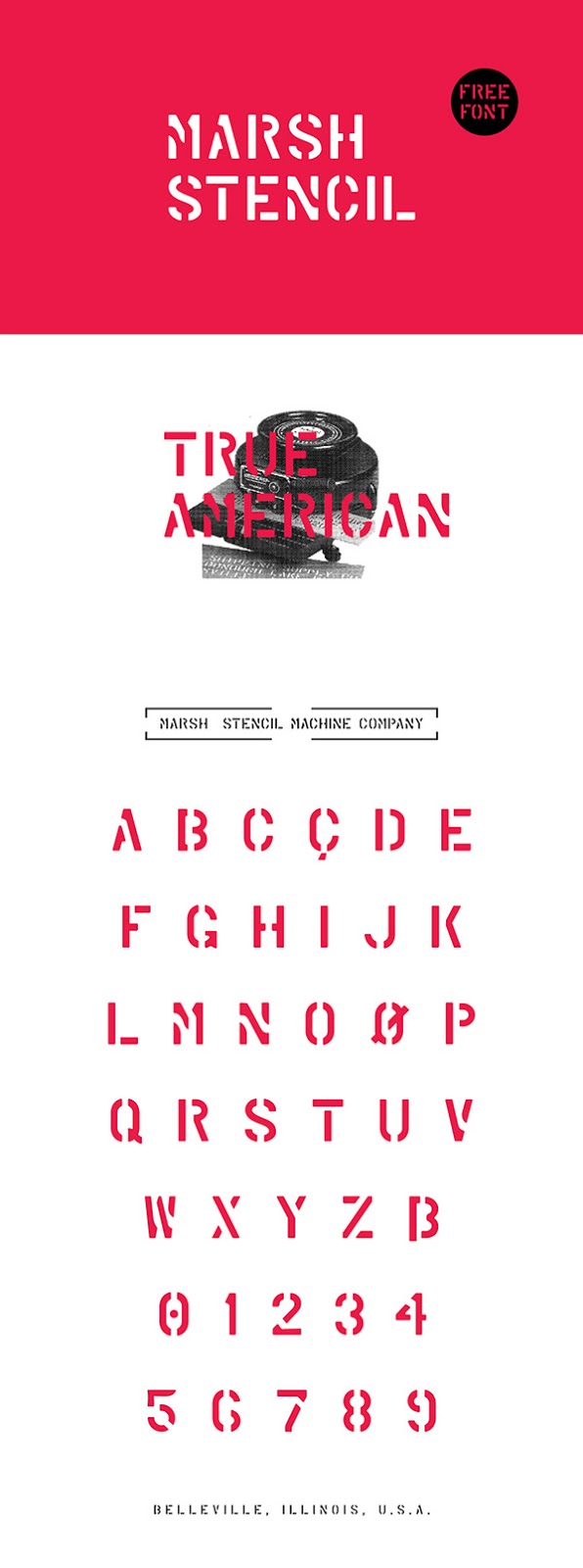 Download Gratis Font Terbaru September 2015 - Marsh Stencil - Free Font
