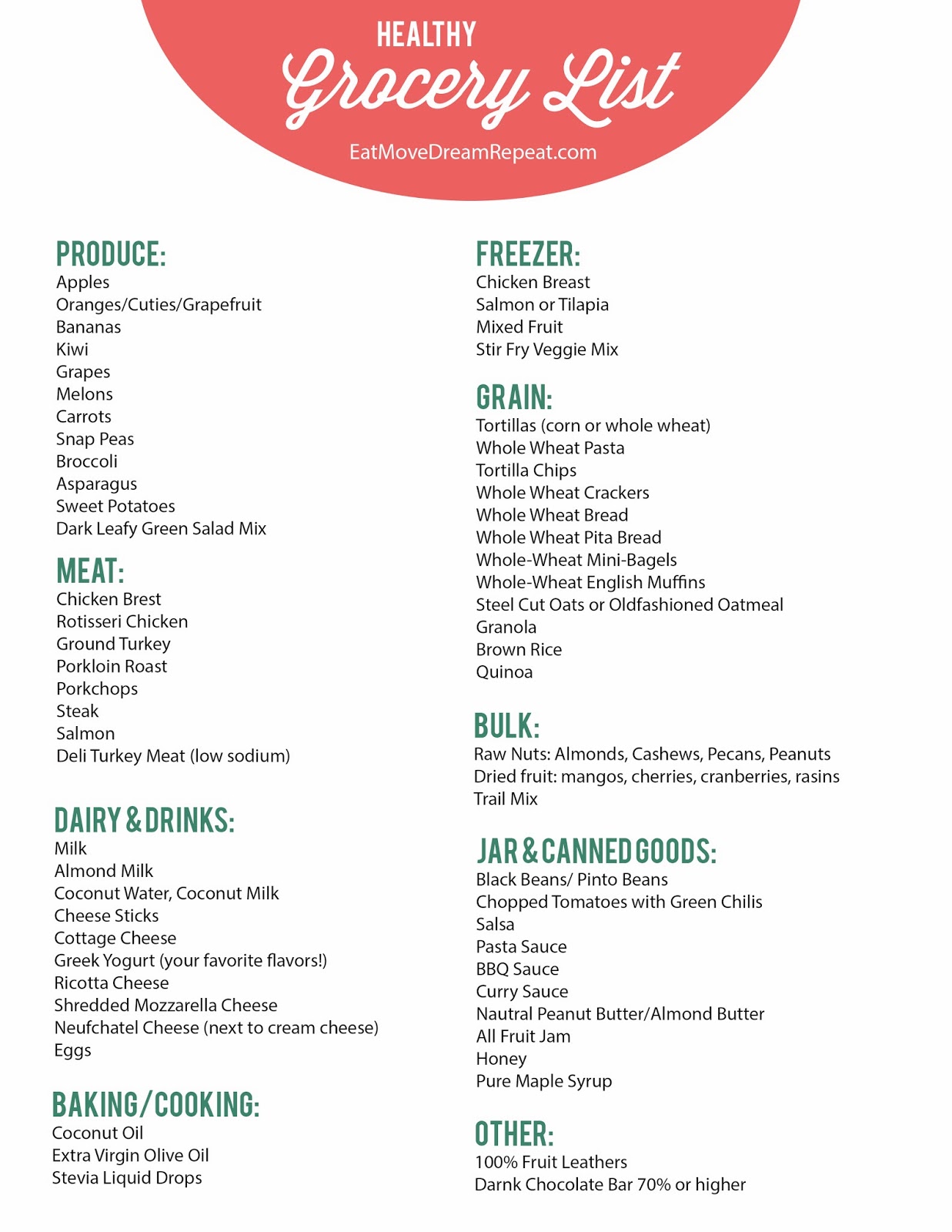 Download this Healthy Foods List... picture