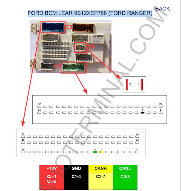 FORD BCM LEAR 9S12XEP768 (FORD RANGER)