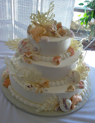 shell wedding cake picture