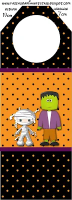 Frankenstein y Momia: tarjetería para imprimir gratis.  