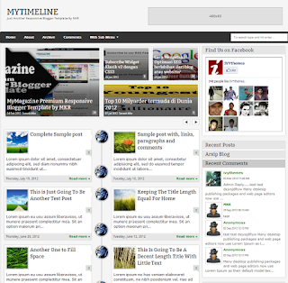 MyTimeLine new responsive blogger template