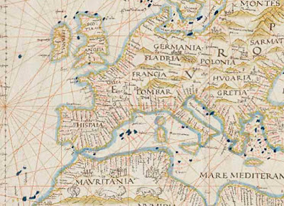 Europe as shown on Ribeiro's Vatican Planisphere.